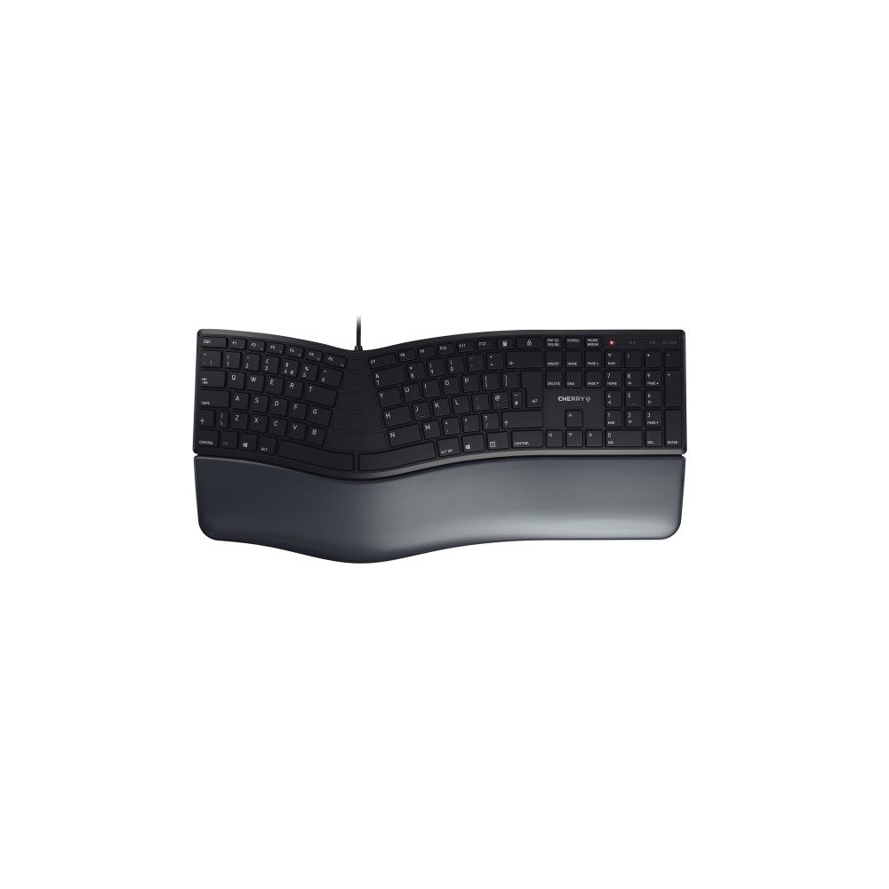 Produktbild för CHERRY KC 4500 ERGO - tangentbord - QWERTY - brittisk - svart Inmatningsenhet