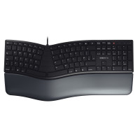 Produktbild för CHERRY KC 4500 ERGO - tangentbord - QWERTY - brittisk - svart Inmatningsenhet