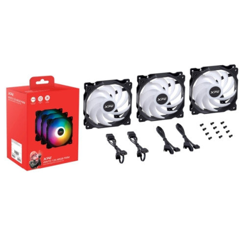 XPG XPG VENTO 120 ARGB PWM, Fan, 12 cm, 300 RPM, 1850 RPM, Svart