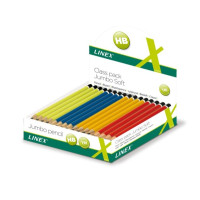 Produktbild för Blyertspenna linex jumbo, hb, förpackning med 80 st i olika...