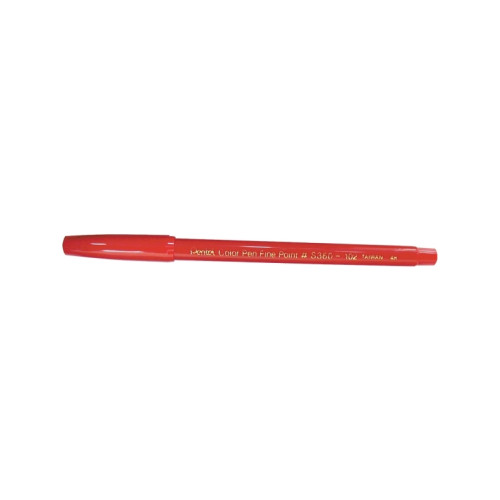 Pentel Fiberpenna, Pentel S360, fin, 0,8 mm, röd, förpackning med 1...