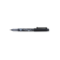 Produktbild för Fiberpenna, Pilot V-Sign, 0,6 mm, svart, förpackning om 12 s...