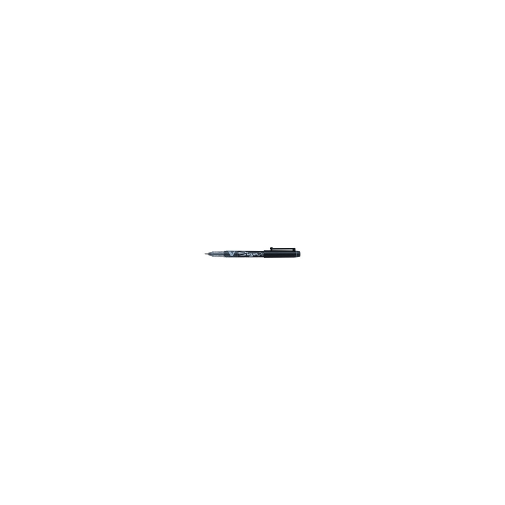 Produktbild för Fiberpenna, Pilot V-Sign, 0,6 mm, svart, förpackning om 12 s...