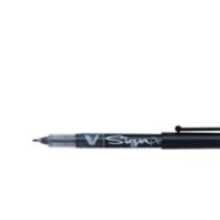 Produktbild för Fiberpenna, Pilot V-Sign, 0,6 mm, svart, förpackning om 12 s...