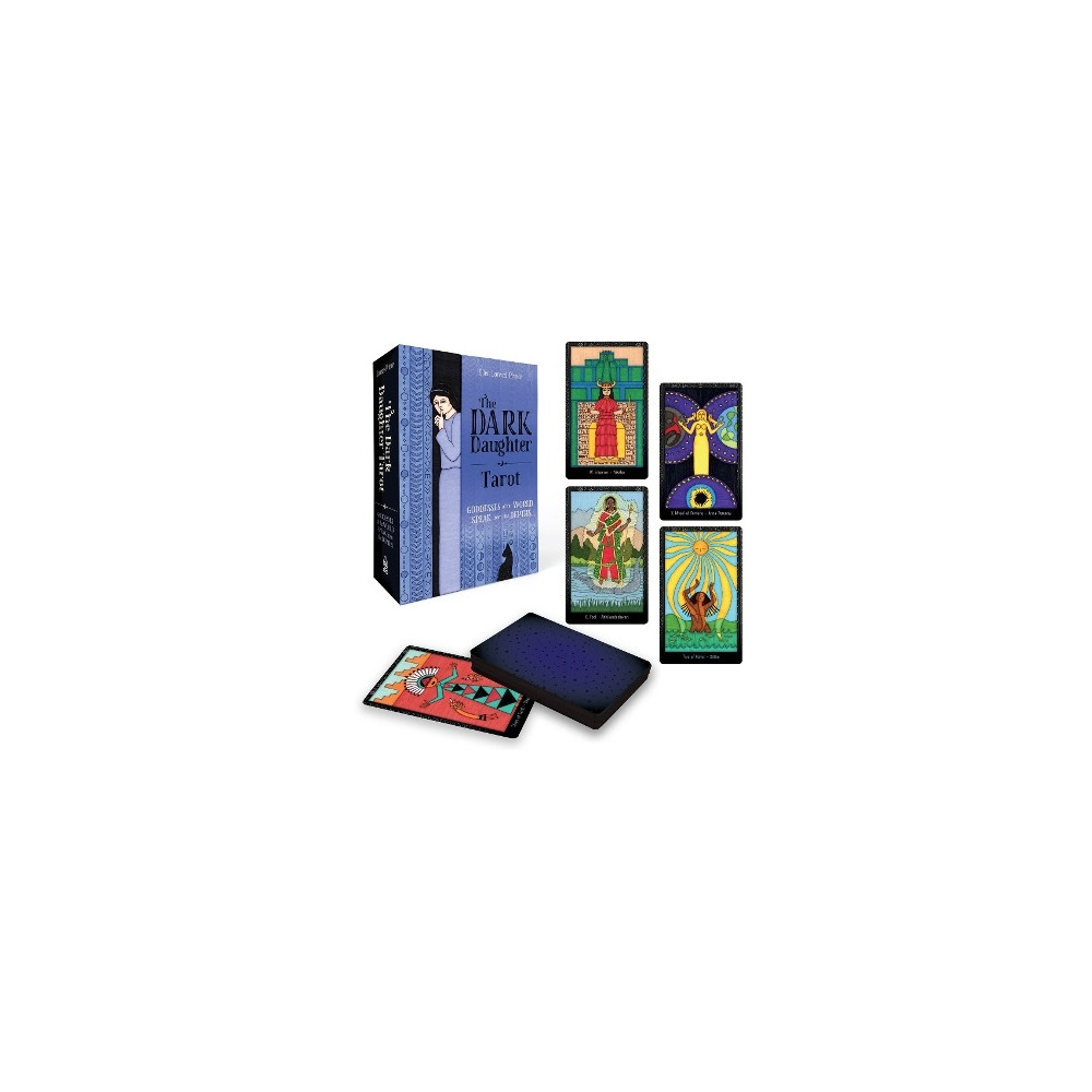 Produktbild för The Dark Daughter Tarot: Goddesses of the World Speak from the Depths (Tarot Kit Box Set with 78 Cards and Guide Book)