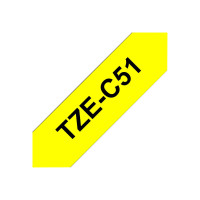 Produktbild för Brother TZe-C51 - fluorescerande tejp - 1 kassett(er) - Rulle (2,4 cm x 5 m)