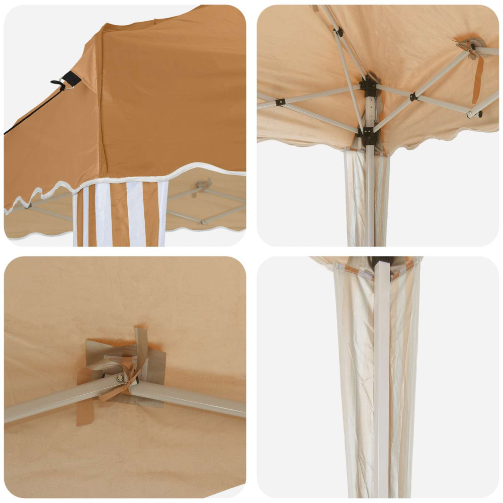Produktbild för Pop-up Partytält 575 x 290 x 245 cm Beige
