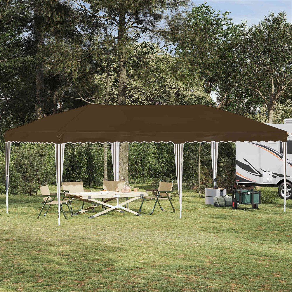 Produktbild för Pop-up Partytält 575 x 290 x 245 cm Taupe