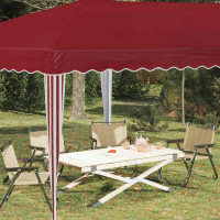 Produktbild för Pop-up Partytält 575 x 290 x 245 cm Vinröd
