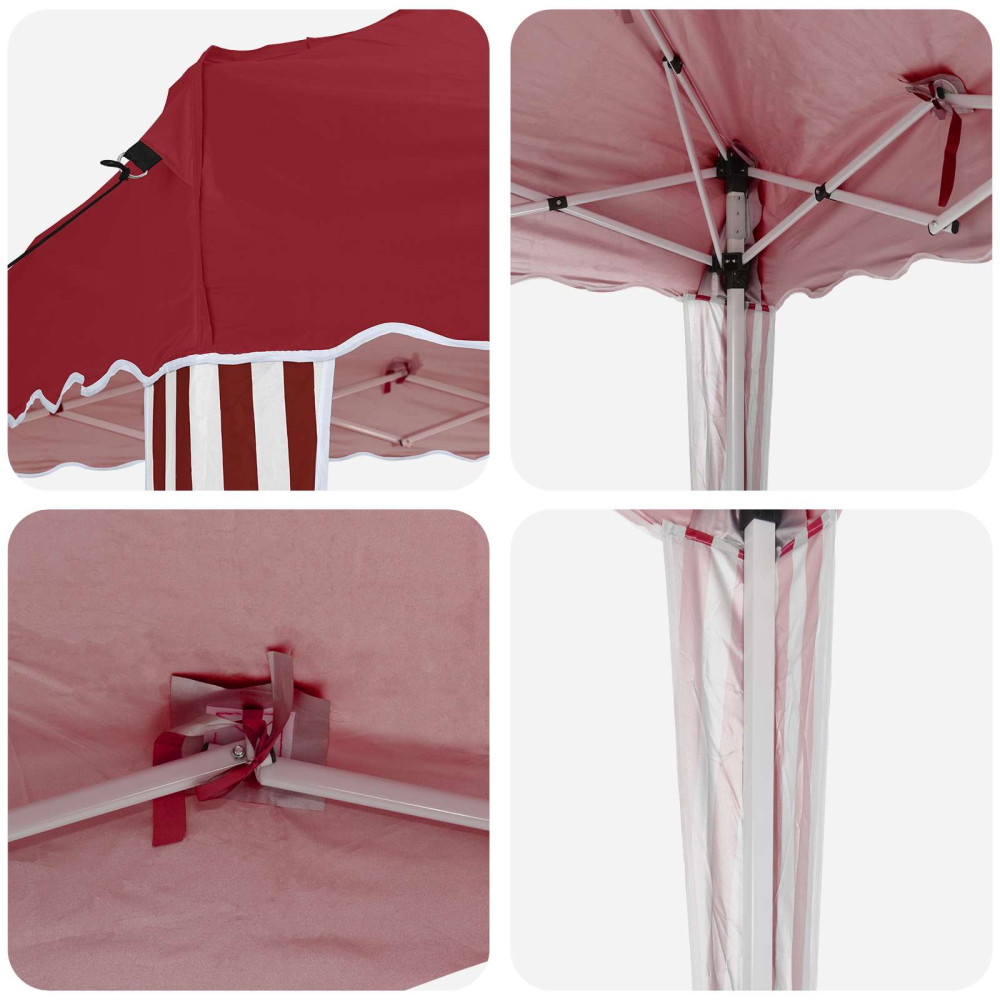 Produktbild för Pop-up Partytält 575 x 290 x 245 cm Vinröd