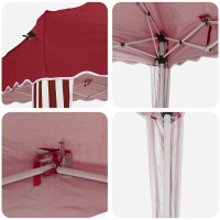 Produktbild för Pop-up Partytält 575 x 290 x 245 cm Vinröd