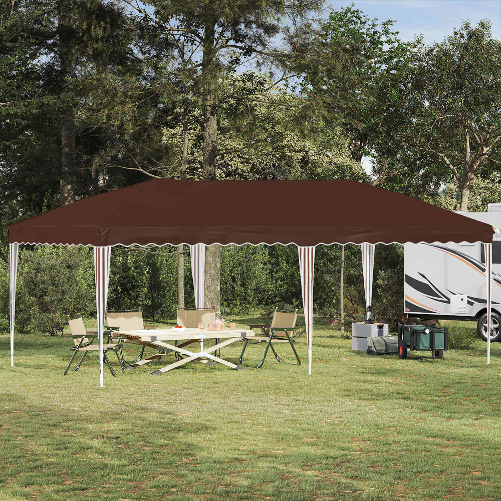 Produktbild för Pop-up Partytält 575 x 290 x 245 cm Brun