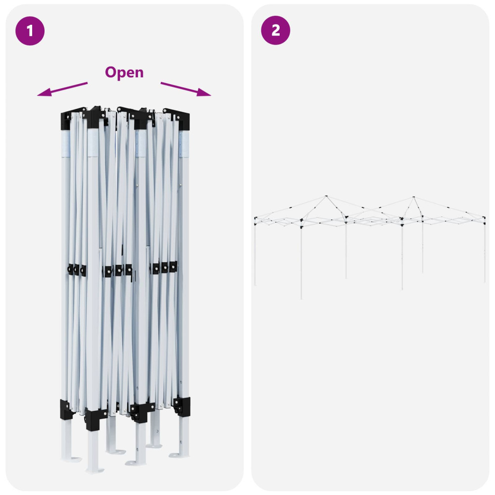 Produktbild för Pop-up Partytält 575 x 290 x 245 cm Brun