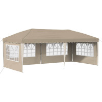 Produktbild för Pop-up Partytält 575 x 289 x 245 cm Gräddvit