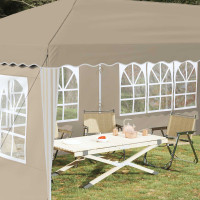 Produktbild för Pop-up Partytält 575 x 289 x 245 cm Gräddvit