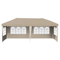 Produktbild för Pop-up Partytält 575 x 289 x 245 cm Gräddvit