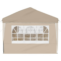 Produktbild för Pop-up Partytält 575 x 289 x 245 cm Gräddvit