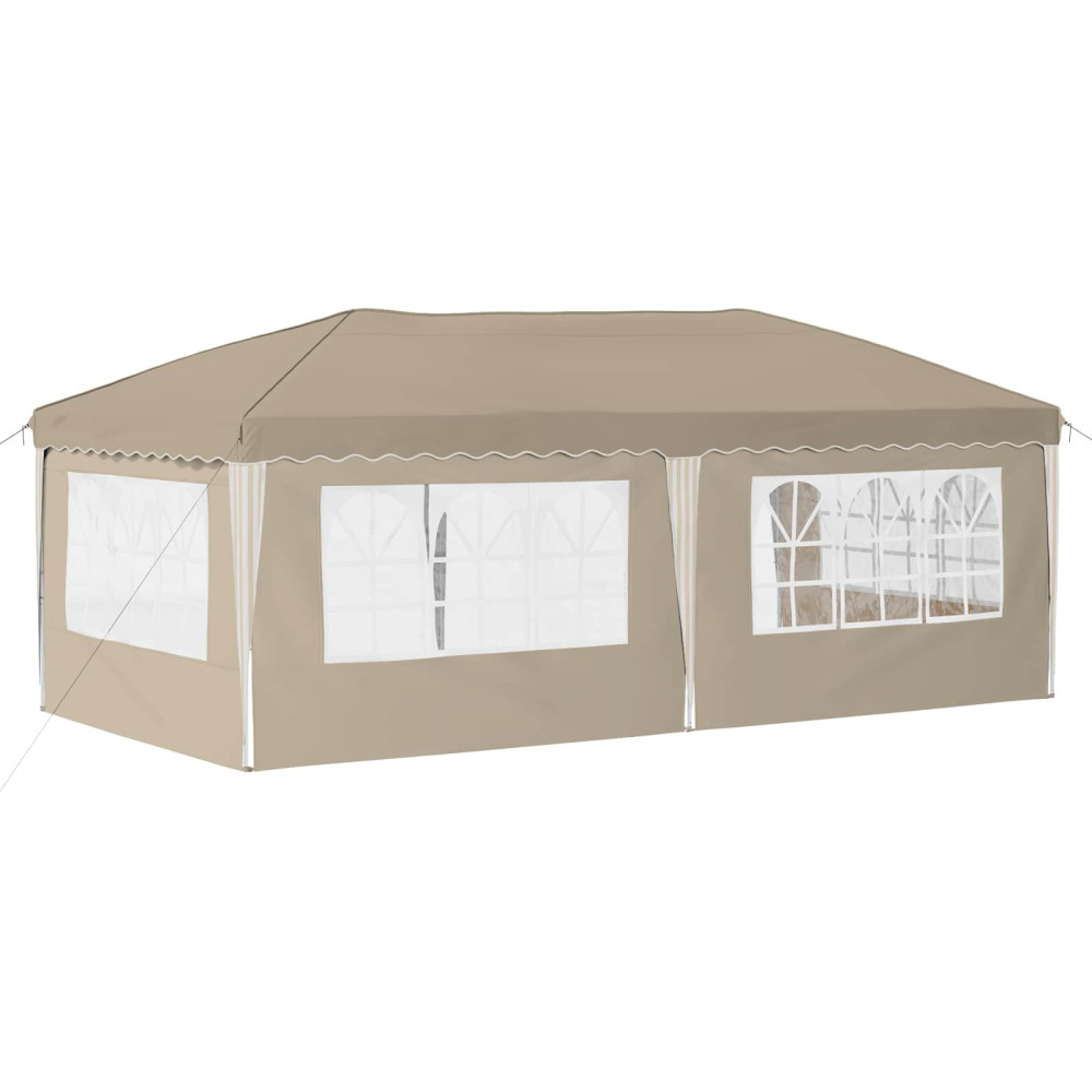 Produktbild för Pop-up Partytält 575 x 289 x 245 cm Gräddvit