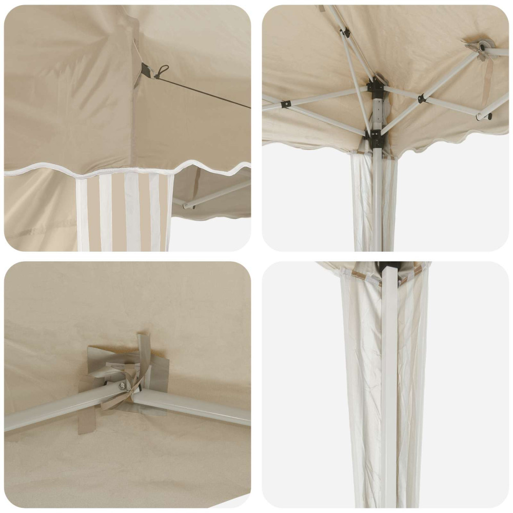 Produktbild för Pop-up Partytält 575 x 289 x 245 cm Gräddvit