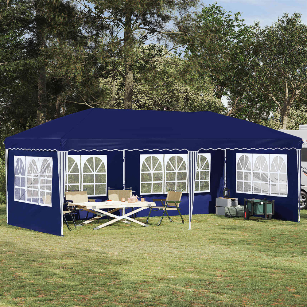 Produktbild för Pop-up Partytält 575 x 289 x 245 cm Blå