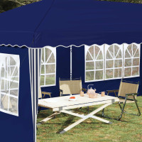 Produktbild för Pop-up Partytält 575 x 289 x 245 cm Blå