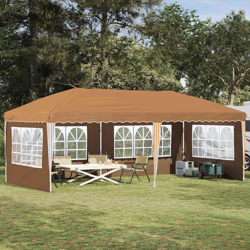 Produktbild för Pop-up Partytält 575 x 289 x 245 cm Beige
