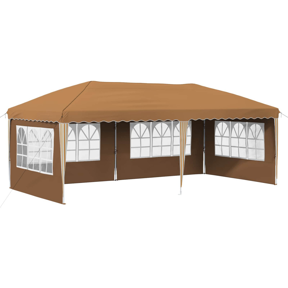 Produktbild för Pop-up Partytält 575 x 289 x 245 cm Beige