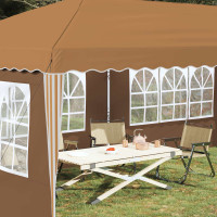 Produktbild för Pop-up Partytält 575 x 289 x 245 cm Beige
