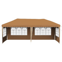 Produktbild för Pop-up Partytält 575 x 289 x 245 cm Beige