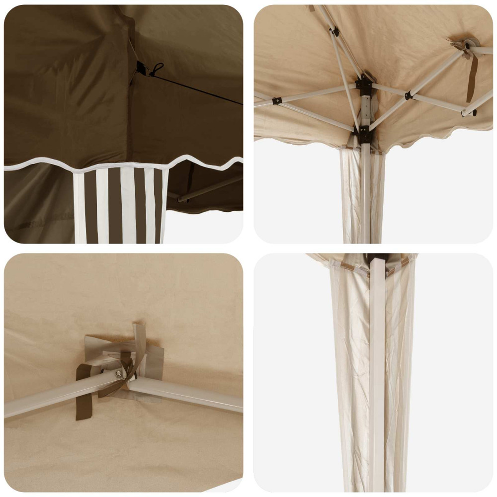Produktbild för Pop-up Partytält 575 x 289 x 245 cm Taupe