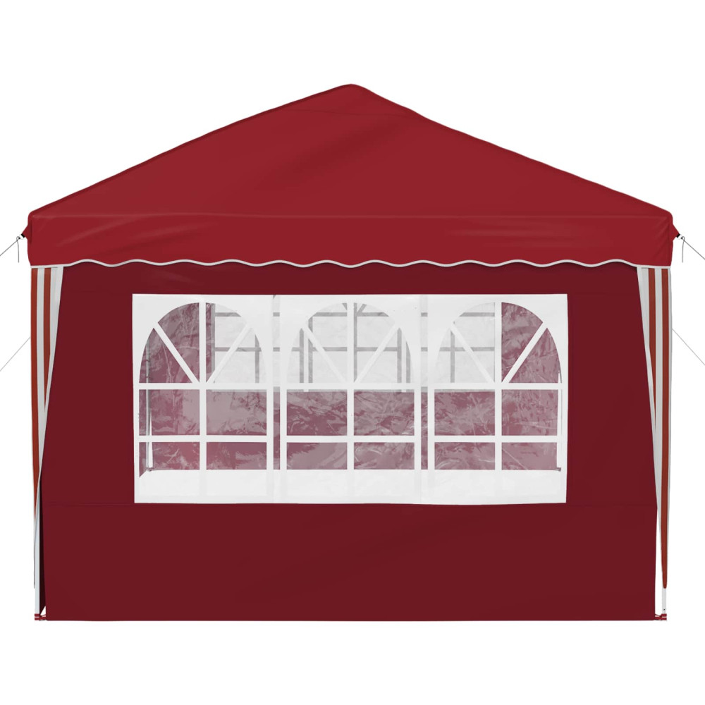 Produktbild för Pop-up Partytält 575 x 289 x 245 cm Vinröd