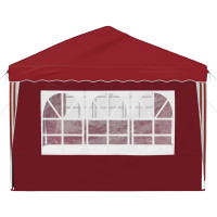 Produktbild för Pop-up Partytält 575 x 289 x 245 cm Vinröd