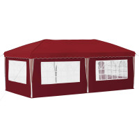Produktbild för Pop-up Partytält 575 x 289 x 245 cm Vinröd