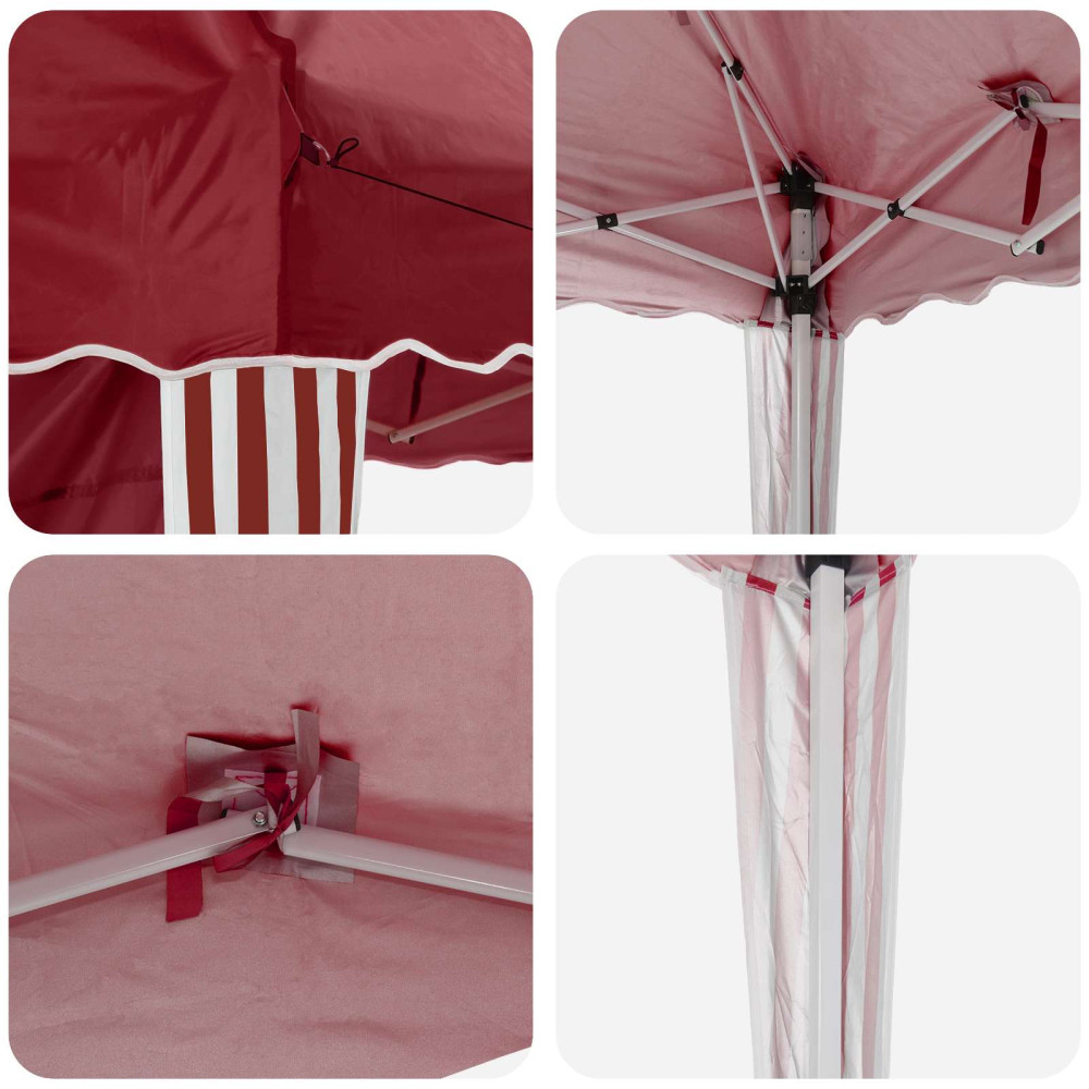 Produktbild för Pop-up Partytält 575 x 289 x 245 cm Vinröd
