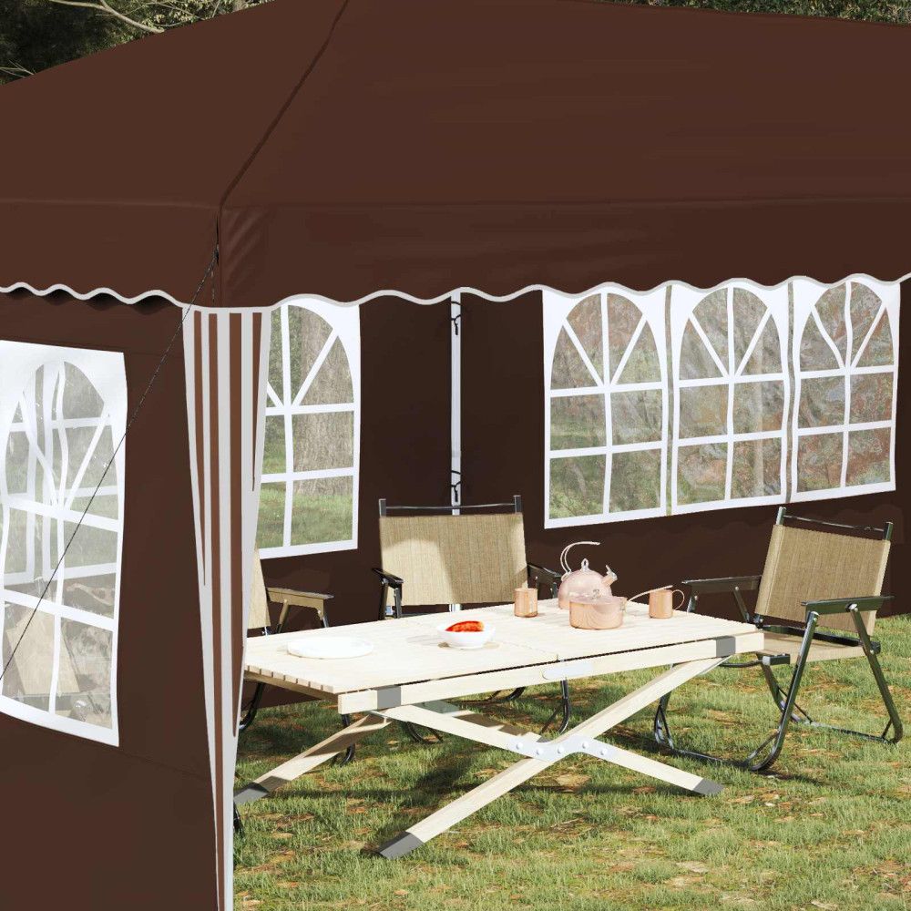 Produktbild för Pop-up Partytält 575 x 289 x 245 cm Brun