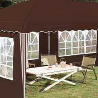 Produktbild för Pop-up Partytält 575 x 289 x 245 cm Brun