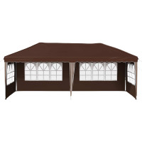 Produktbild för Pop-up Partytält 575 x 289 x 245 cm Brun