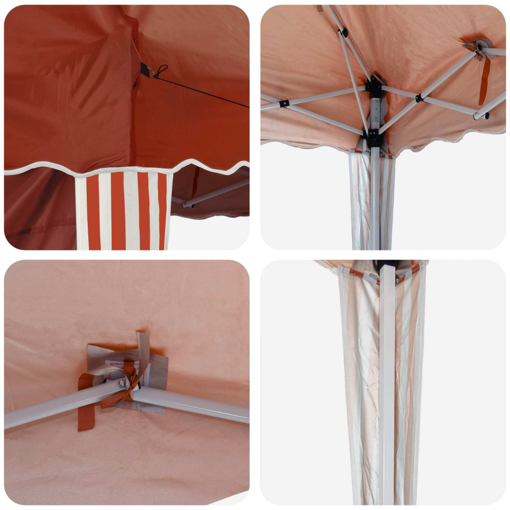 Produktbild för Pop-up Partytält 575 x 289 x 245 cm Terracotta