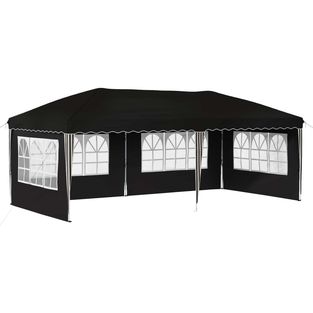 Produktbild för Pop-up Partytält 575 x 289 x 245 cm Svart