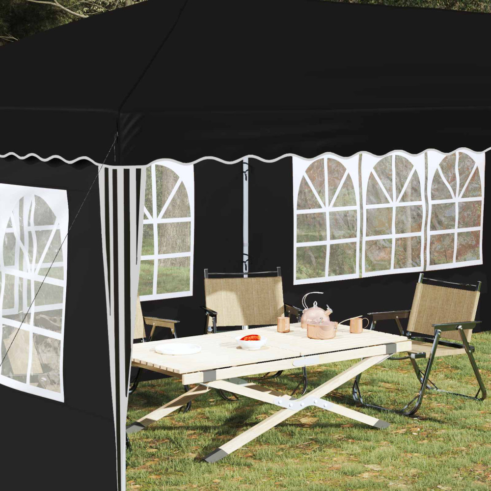 Produktbild för Pop-up Partytält 575 x 289 x 245 cm Svart
