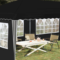 Produktbild för Pop-up Partytält 575 x 289 x 245 cm Svart