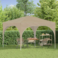 Produktbild för Pop-up Partytält 290 x 290 x 245 cm Gräddvit