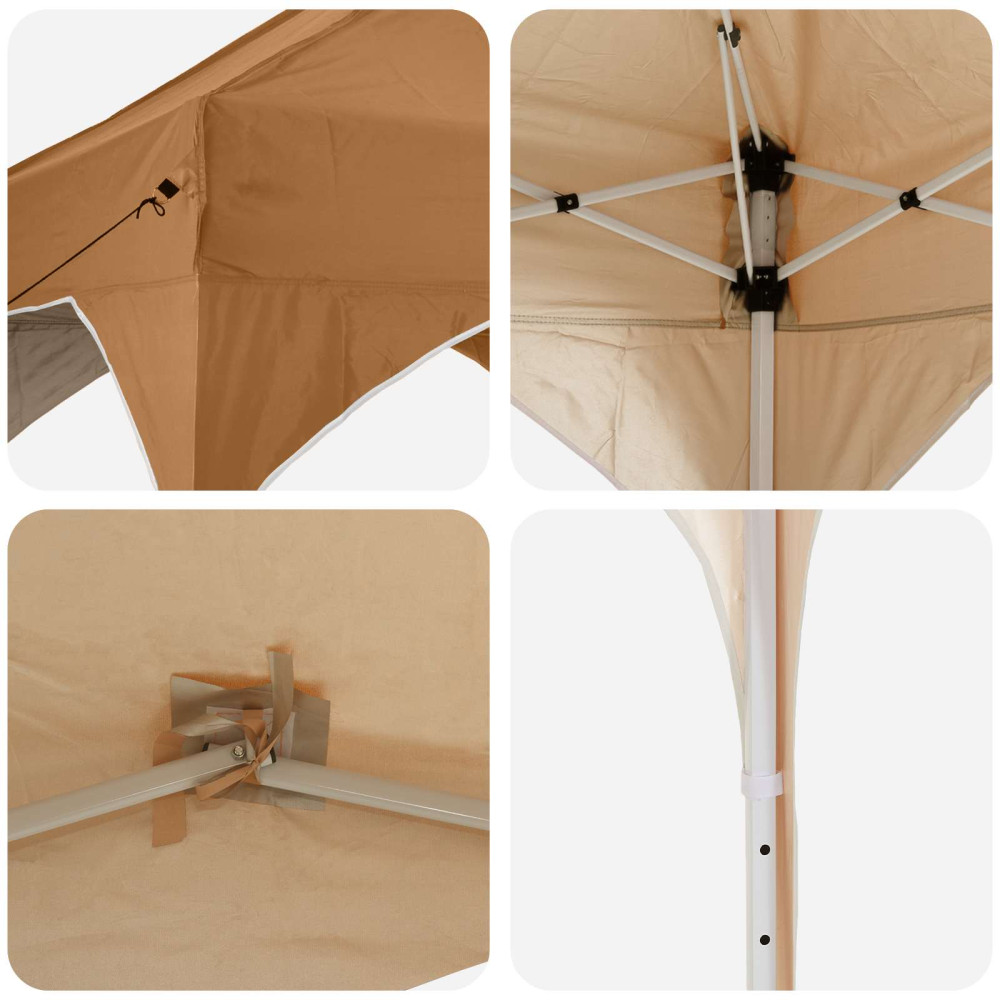 Produktbild för Pop-up Partytält 290 x 290 x 245 cm Beige