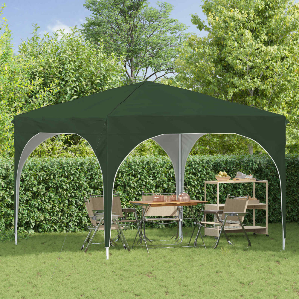 Produktbild för Pop-up Partytält 290 x 290 x 245 cm Grön