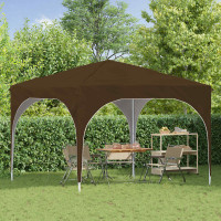 Produktbild för Pop-up Partytält 290 x 290 x 245 cm Taupe