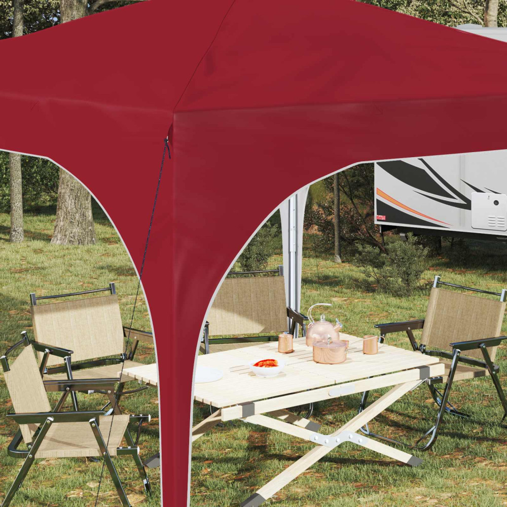 Produktbild för Pop-up Partytält 290 x 290 x 245 cm Vinröd