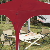 Produktbild för Pop-up Partytält 290 x 290 x 245 cm Vinröd