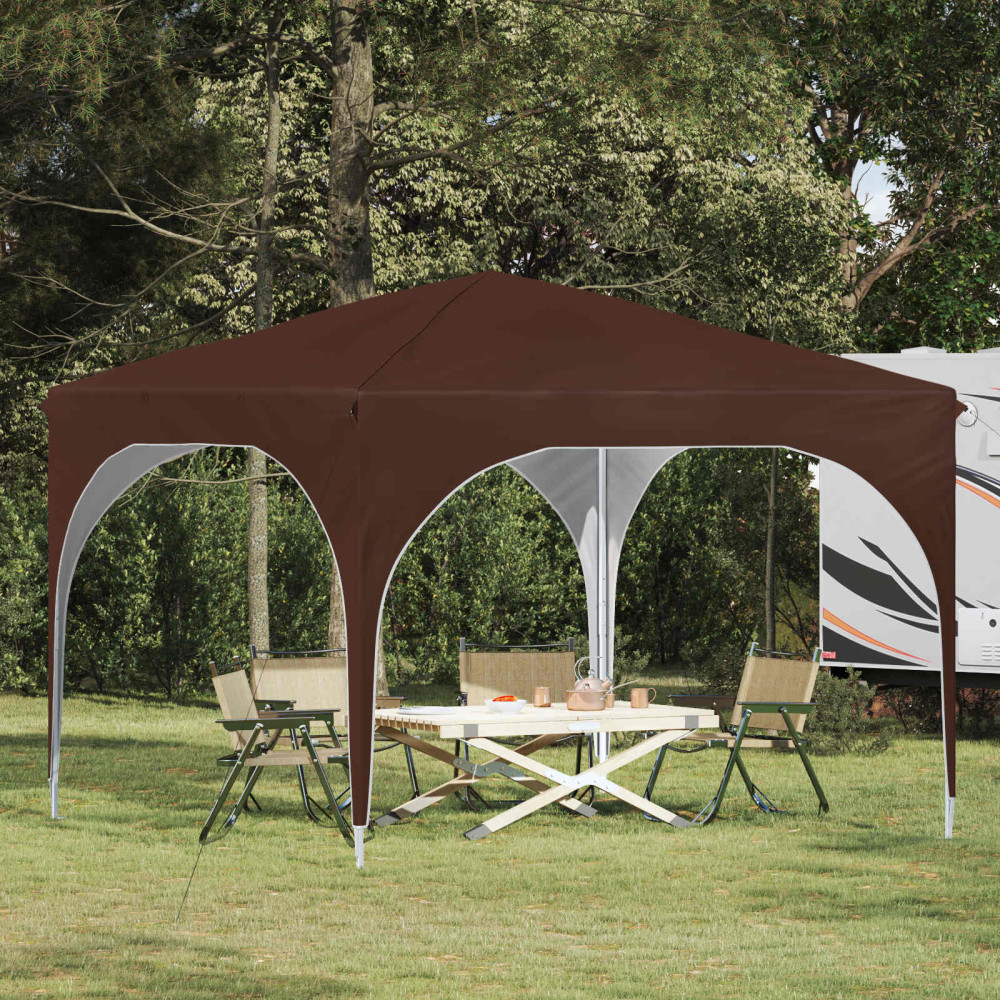 Produktbild för Pop-up Partytält 290 x 290 x 245 cm Brun