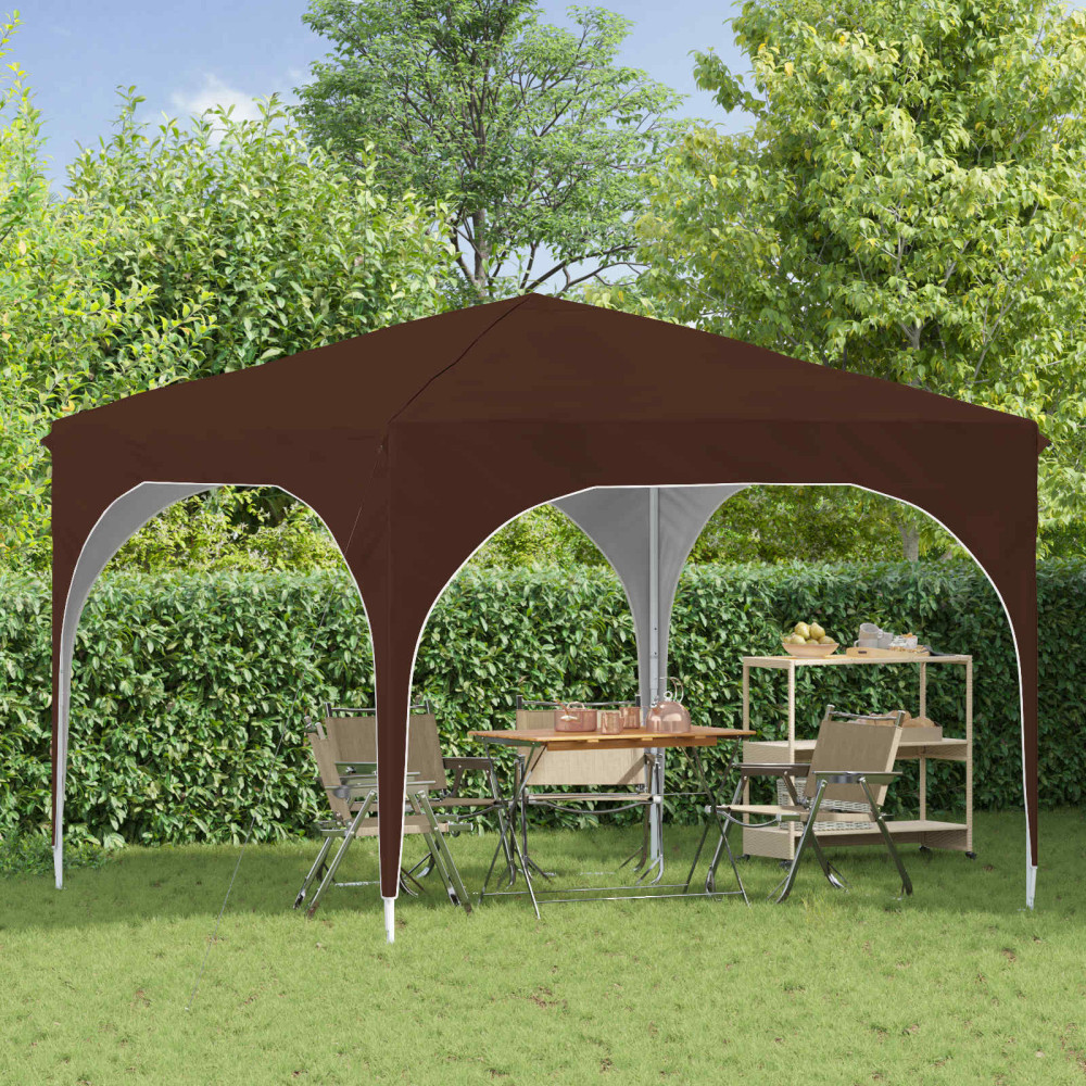 Produktbild för Pop-up Partytält 290 x 290 x 245 cm Brun