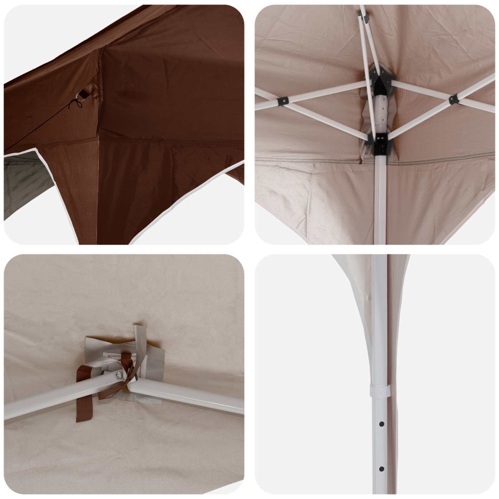 Produktbild för Pop-up Partytält 290 x 290 x 245 cm Brun